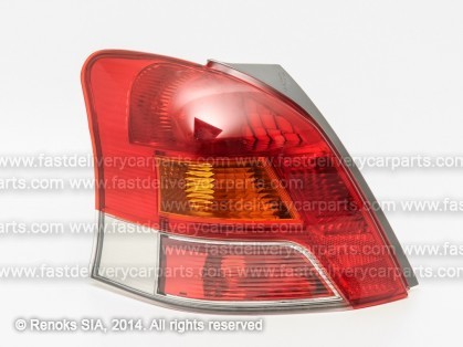 TT Yaris 09->11 tail lamp L with rellow repeater lamp without bulb holders LED/W5W TYC