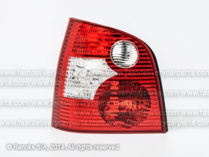 VW Polo 01->05 tail lamp L white/red without bulb holders TYC