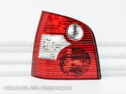 VW Polo 01->05 aizmugures lukturis L balts/sarkans bez patronām TYC