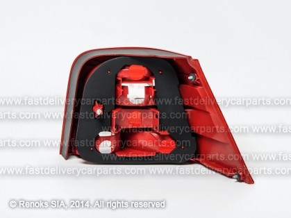 VW Golf 98->03 aizmugures lukturis HB L balts/sarkans bez patronām TYC