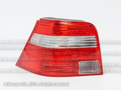 VW Golf 98->03 aizmugures lukturis HB L balts/sarkans bez patronām TYC