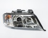 AD A6 97->01 head lamp R H1/H7 man/electrical with bulbs HELLA