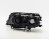BMW 3 E46 98->01 head lamp R H7/H7 black rim with motor DEPO