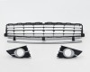 RN Scenic 06->09 bumper grille lower set with silver moulding