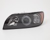 VV S40 03->07 head lamp L H7/HB3 black rim with motor TYC