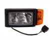 Headlight universal 124X110 H4 with corner lamp L