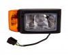 Headlight universal 124X110 H4 with corner lamp R