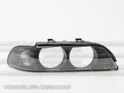 BMW 5 E39 96->00 head lamp glass R smoked corner lamp for headlamp with lens DEPO