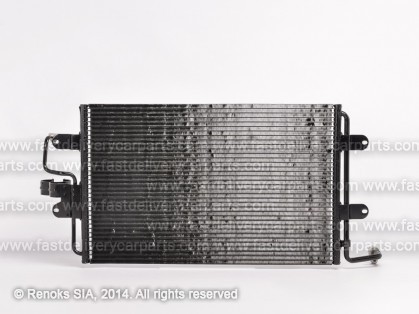 VW Golf 98->03 radiators KOND 590X360X16 bez sausinātāja 1.4/1.6/1.8/2.0/2.3/2.8/3.2/1.9D SRLine