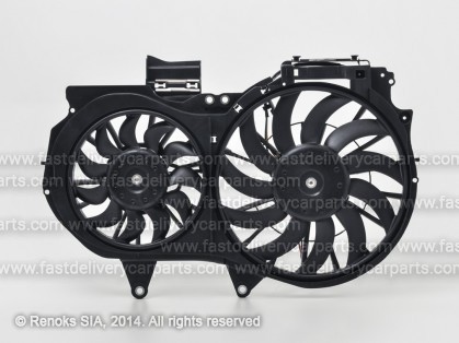 AD A4 01->04 cooling fan 2 with shroud 385/280mm bez kontakta