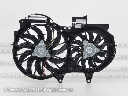 AD A4 01->04 cooling fan 2 with shroud 385/280mm bez kontakta