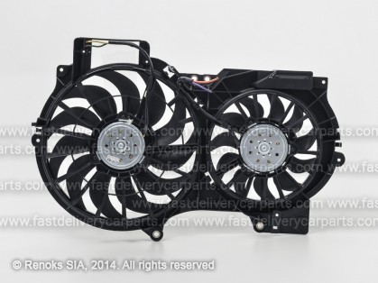 AD A6 04->08 cooling fan 2 with shroud 385/280mm 400/200W bez kontakta without pre-resistor