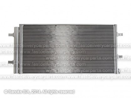 AD A6 08->11 condenser 672X337X16 with integrated receiver dryer 2.0/2.8/3.0