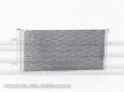 AD A4 11->15 condenser 675X335X16 with integrated receiver dryer 1.8/2.0 SRLine