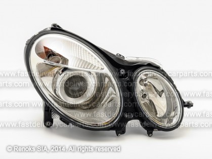 MB E W211 02->06 lukturis R H7/H7 ar motoriņu ar spuldzēm HELLA