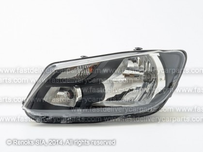VW Caddy 10->15 head lamp L H4 13->15 with motor with bulbs with daytime running light HELLA
