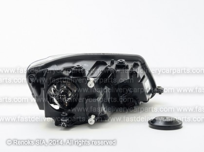 VW Caddy 10->15 head lamp L H4 13->15 with motor with bulbs with daytime running light HELLA