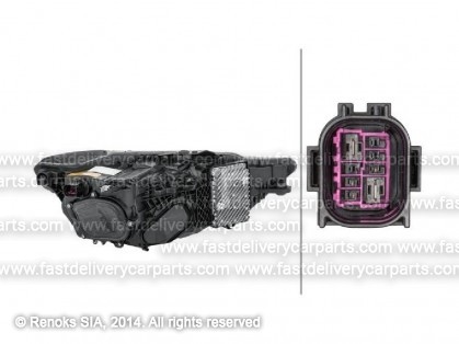 AD A7 18-> lukturis L LED MATRIX ar motoriņu ar pagriezienu izgaismošanu LED ar LED dienas gaitas gaismu high resolution HELLA