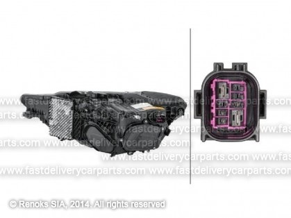 AD A7 18-> lukturis R LED MATRIX ar motoriņu ar pagriezienu izgaismošanu LED ar LED dienas gaitas gaismu high resolution HELLA