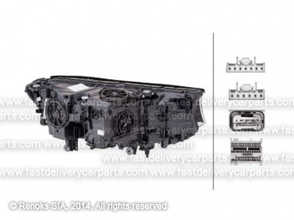 BMW 7 G11 15-> lukturis L LED ar dinamisku pagriezienu izgaismošanu AFS ar LED dienas gaitas gaismu LASER LED ZKW