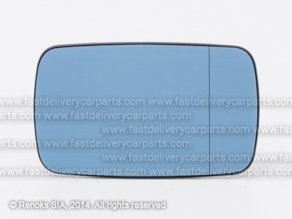 BMW 3 E36 91->98 стекло зеркала с рамкой L=R с обогревом сферическое синее