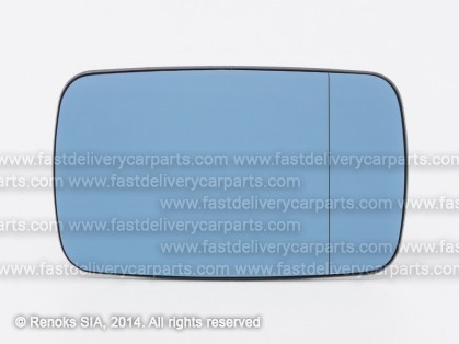 BMW 3 E36 91->98 mirror glass with holder L=R heated aspherical blue