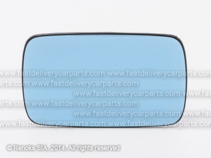 BMW 3 E46 98->01 mirror glass with holder L=R heated flat blue