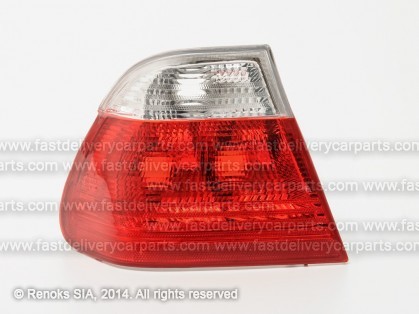 BMW 3 E46 98->01 tail lamp SED outer L white/red
