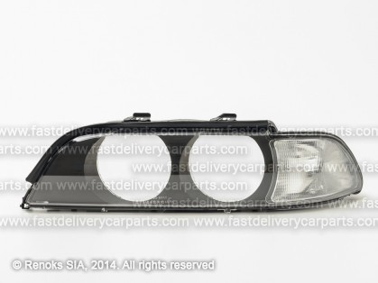 BMW 5 E39 96->00 head lamp glass L white corner lamp with inner glass TYC