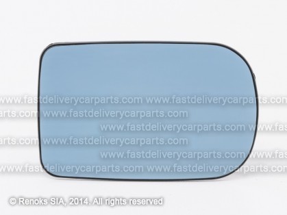 BMW 5 E39 96->00 mirror glass with holder R heated convex blue 166x105mm