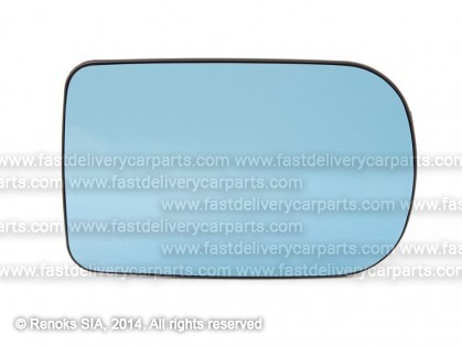 BMW 5 E39 96->00 mirror glass with holder R convex blue 166x105mm