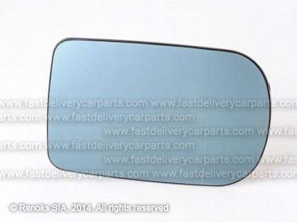 BMW 5 E39 96->00 spoguļa ieliktnis R sfērisks zils stikls 166x105mm