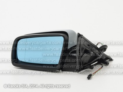 BMW 5 E60 04->10 spogulis L elektro apsildāms gruntēts sfērisks zils stikls 4pins