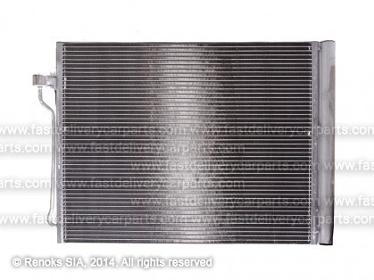 BMW 5 F10 09->17 condenser 630X480X16 with integrated receiver dryer 3.0D/3.0/4.4/6.6