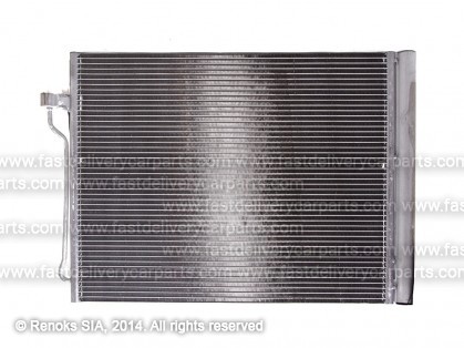 BMW 5 F10 09->17 condenser 630X480X16 with integrated receiver dryer 3.0D/3.0/4.4/6.6 SRLine