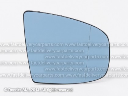 BMW X5 E70 06->10 стекло зеркала с рамкой R с обогревом сферическое синее 2pins
