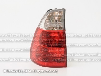 BMW X5 E53 03->06 aizmugures lukturis stūris L balts/sarkans ar patronām ULO 1127011