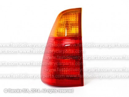 BMW X5 E53 03->06 aizmugures lukturis stūris L dzeltens/sarkans ar patronām ULO 1127001
