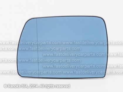 BMW X3 E83 03->10 mirror glass with holder L heated aspherical blue