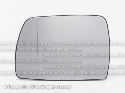 BMW X3 E83 03->10 mirror glass with holder L heated aspherical blue