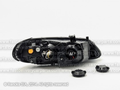 NS Almera 03->07 head lamp L H7/H7 black rim electrical DEPO