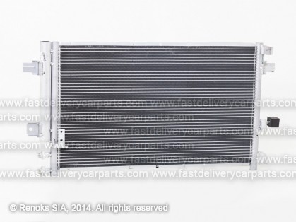 CH Pacifica 07->08 condenser 705X422X22 with integrated receiver dryer with integral oil cooler 3.8/4.0