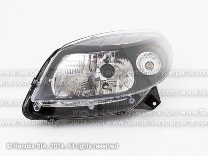 DC Sandero 08->12 lukturis L H4 tumšs manual TYC