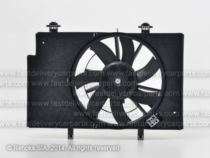 FD Fiesta 08->13 ventilators ar difuzoru 345mm 380W 2pin+2pin ar rezistoru