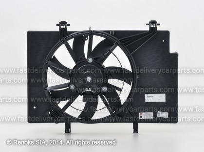 FD Fiesta 08->13 ventilators ar difuzoru 345mm 380W 2pin+2pin ar rezistoru