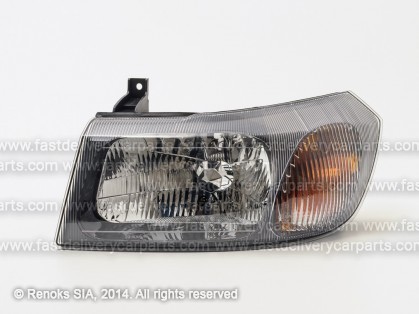 FD Transit 00->06 head lamp L H4 black rim 00->02 electrical TYC