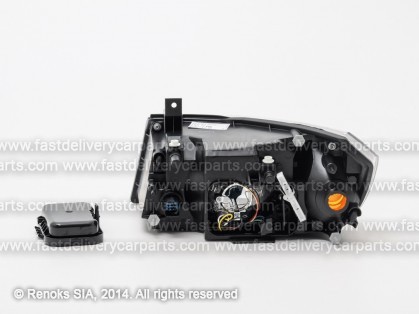 FD Transit 00->06 head lamp R H4 black rim 00->02 electrical TYC