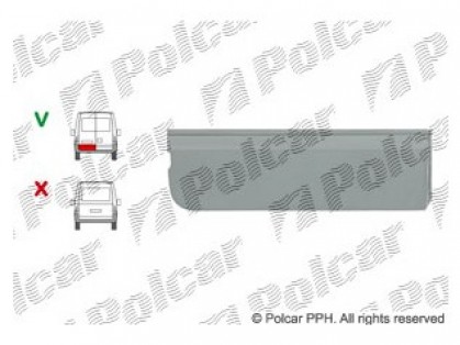 FD Transit 00->06 aizmugures durvju remontdaļa maza 25cm R