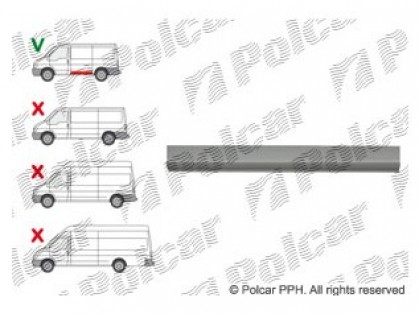 FD Transit 00->06 remontdaļa sāns L īsajai bāzei apakšas daļa L1194MM H170MM