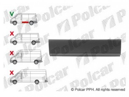 FD Transit 00->06 remontdaļa sāns L īsajai bāzei apakšas daļa L1194MM H330MM